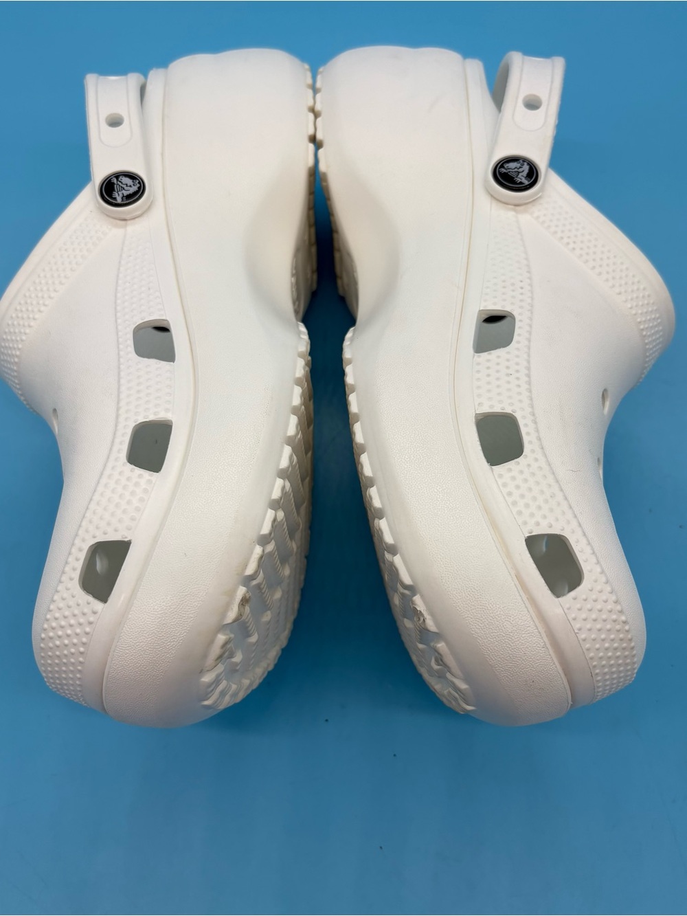Crocs Classic Platform Clogs White Women’s Size 10 - Picture 3 of 7